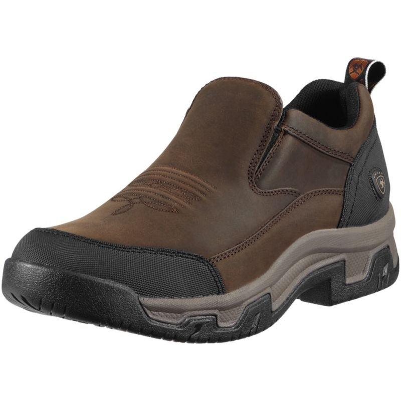 Ariat Mens Rockwood Rnd Toe Dist Brn Boots
