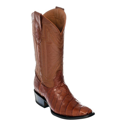 Ferrini Mens Genuine Belly Sq Toe Cognac Boots
