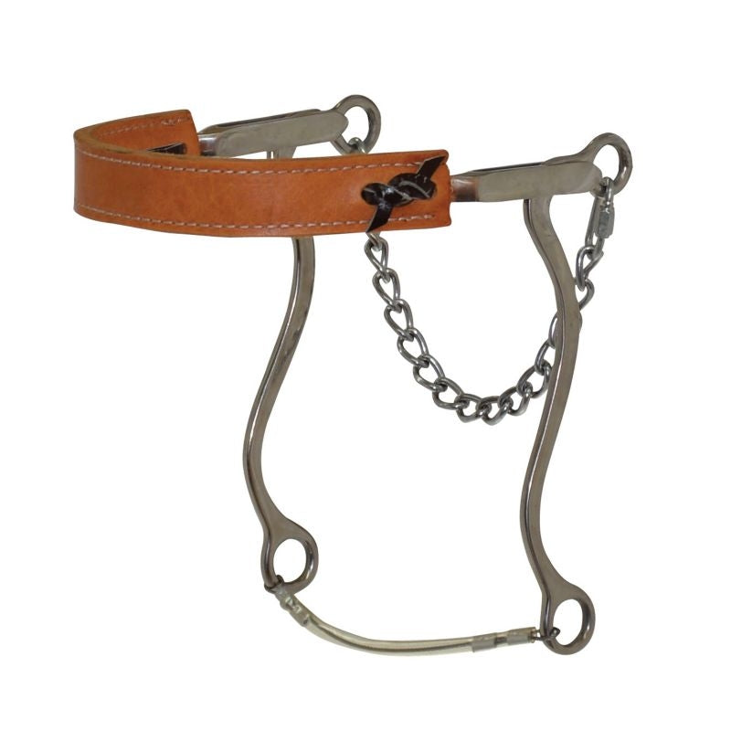 Diamond R Leather Nose Mechanical Hackamore