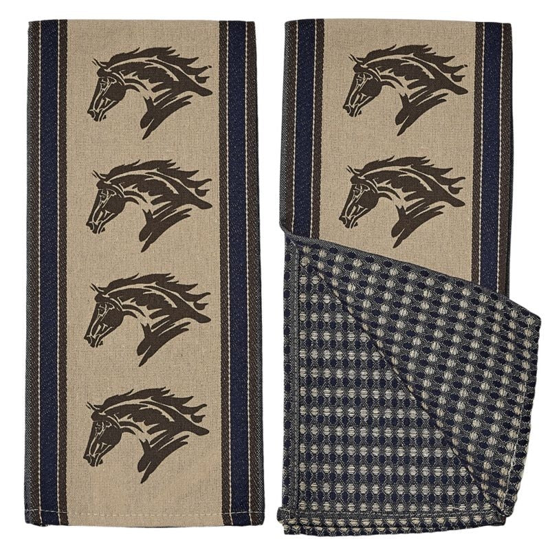 Horse Head Waffle Weave Kitchen Towel