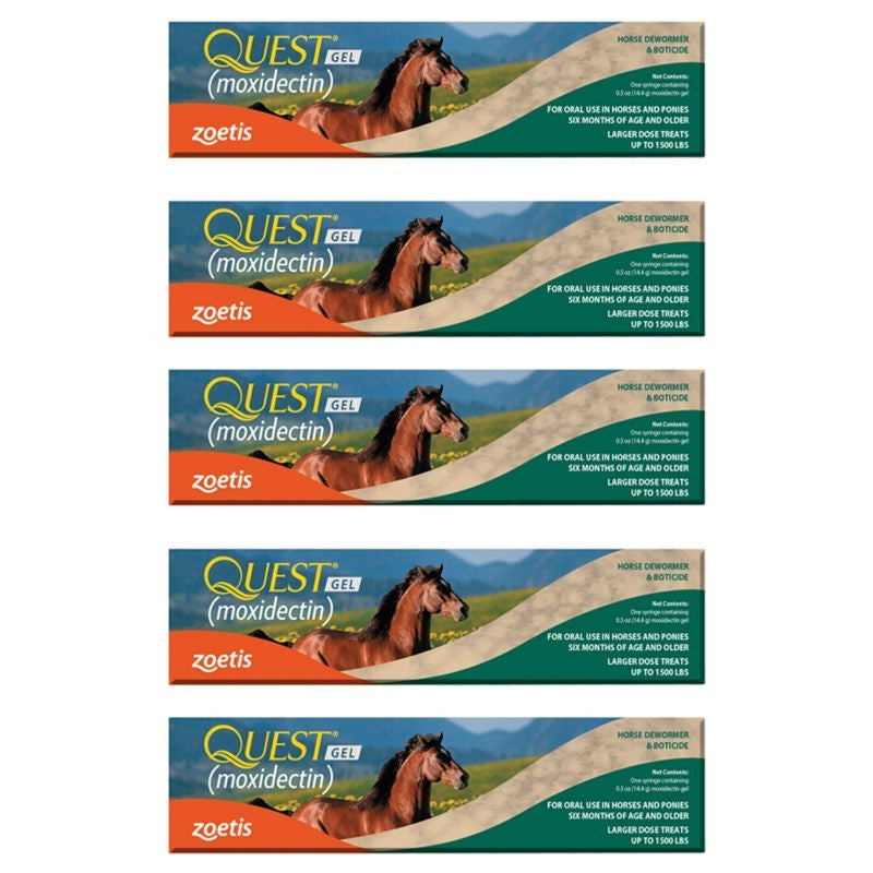 Quest 20mg Moxidectin Single Dose Wormer 5-Pack