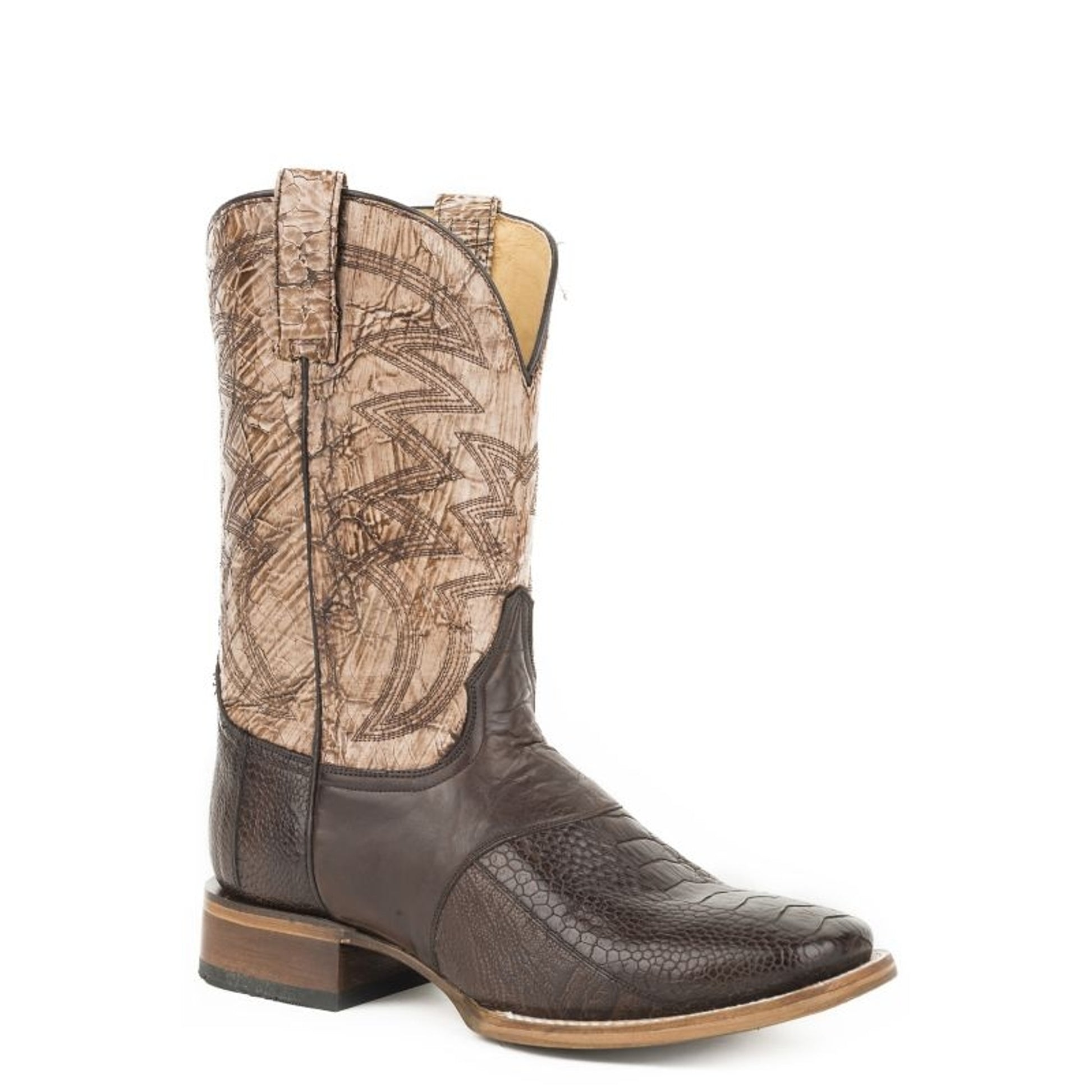 Roper Mens Deadwood Square Toe Brown Boots