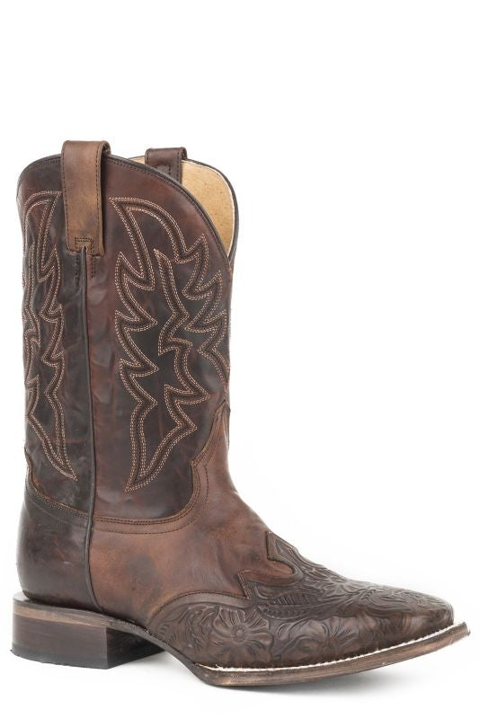 Roper Mens Jagger Square Toe Brown Boots