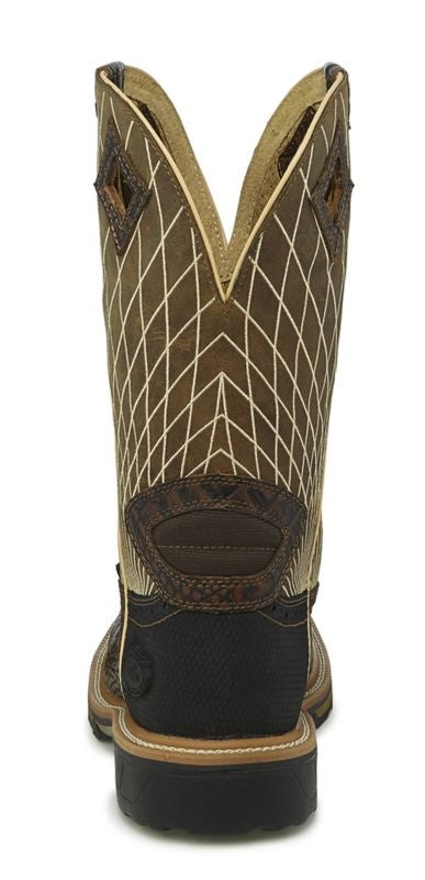 Justin Mens Derrickman Comp Croc Work Boots