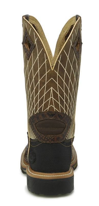 Justin Mens Derrickman Comp Croc Work Boots