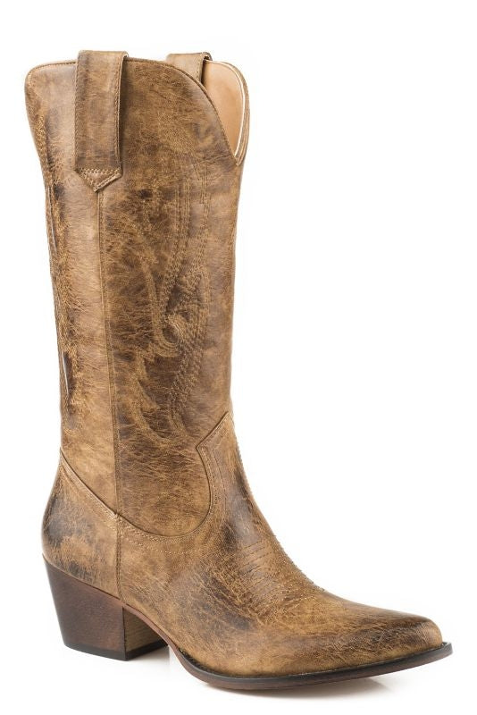 Roper Ladies Nettie Snip Toe Tan Boots