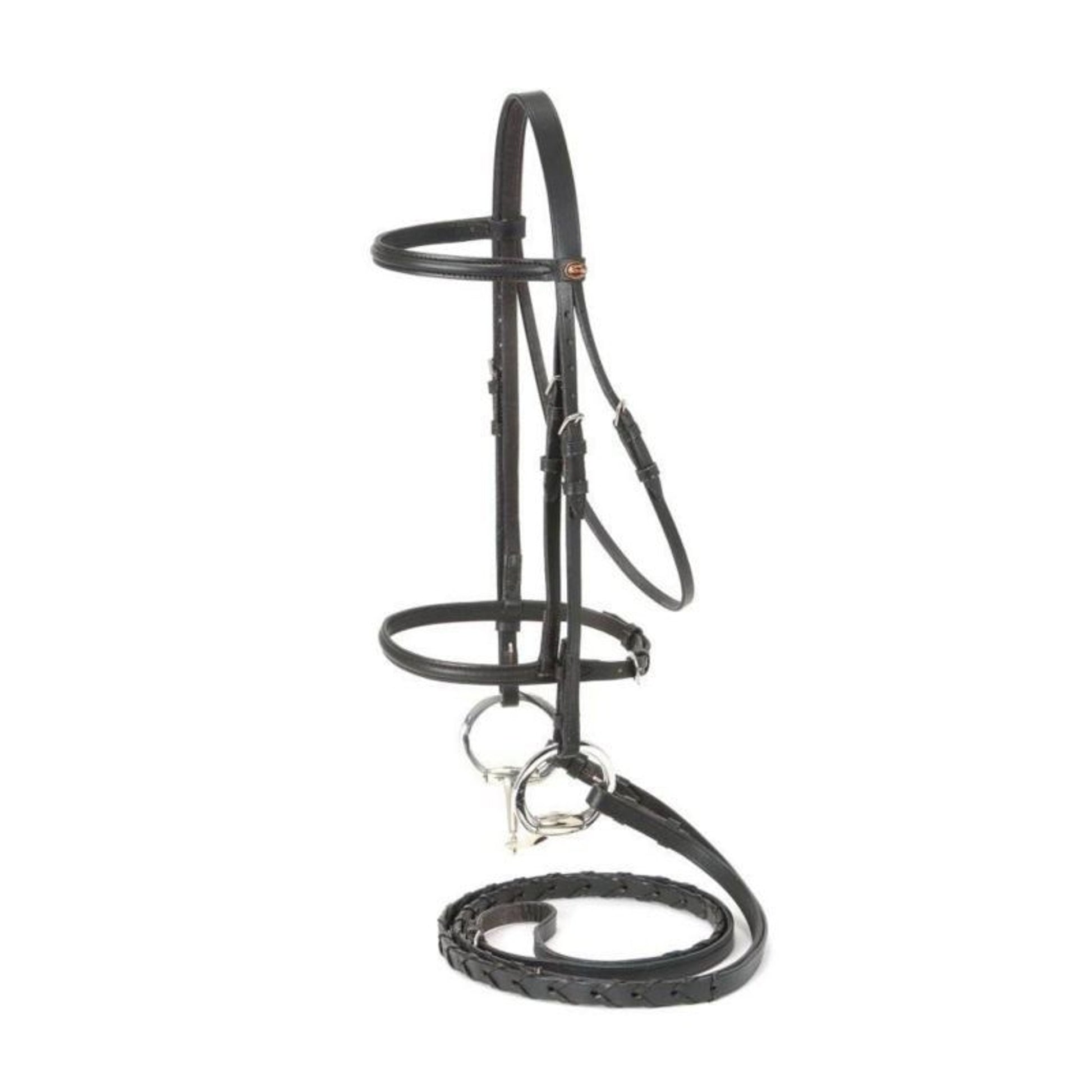 Equiroyal Raised Snaffle Bridle Cob Brown