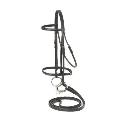 Equiroyal Raised Snaffle Bridle Cob Brown