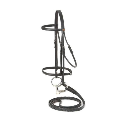 Equiroyal Raised Snaffle Bridle Cob Brown