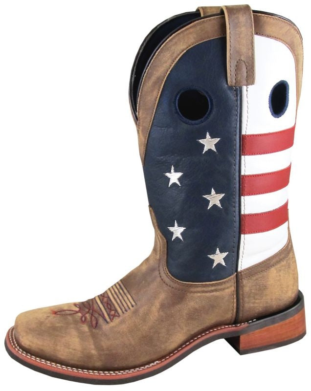 Smoky Mountain Mens Stars/Stripes Sq Boots