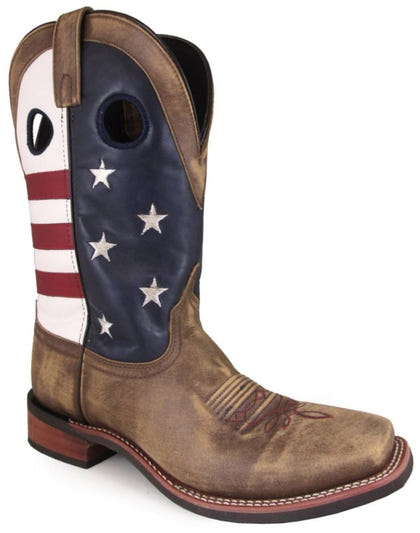 Smoky Mountain Mens Stars/Stripes Sq Boots