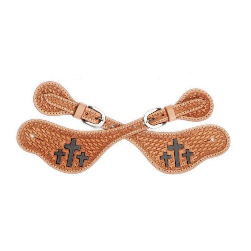 Colorado Saddle Trinity Cross Kids Spur Straps Oil