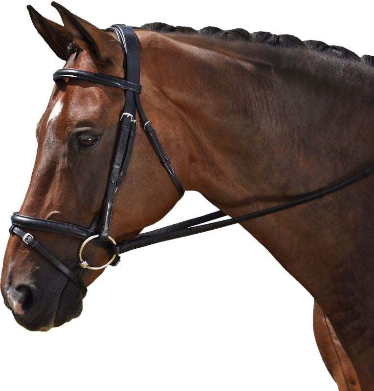 M Toulouse Classic Black Dressage Bridle