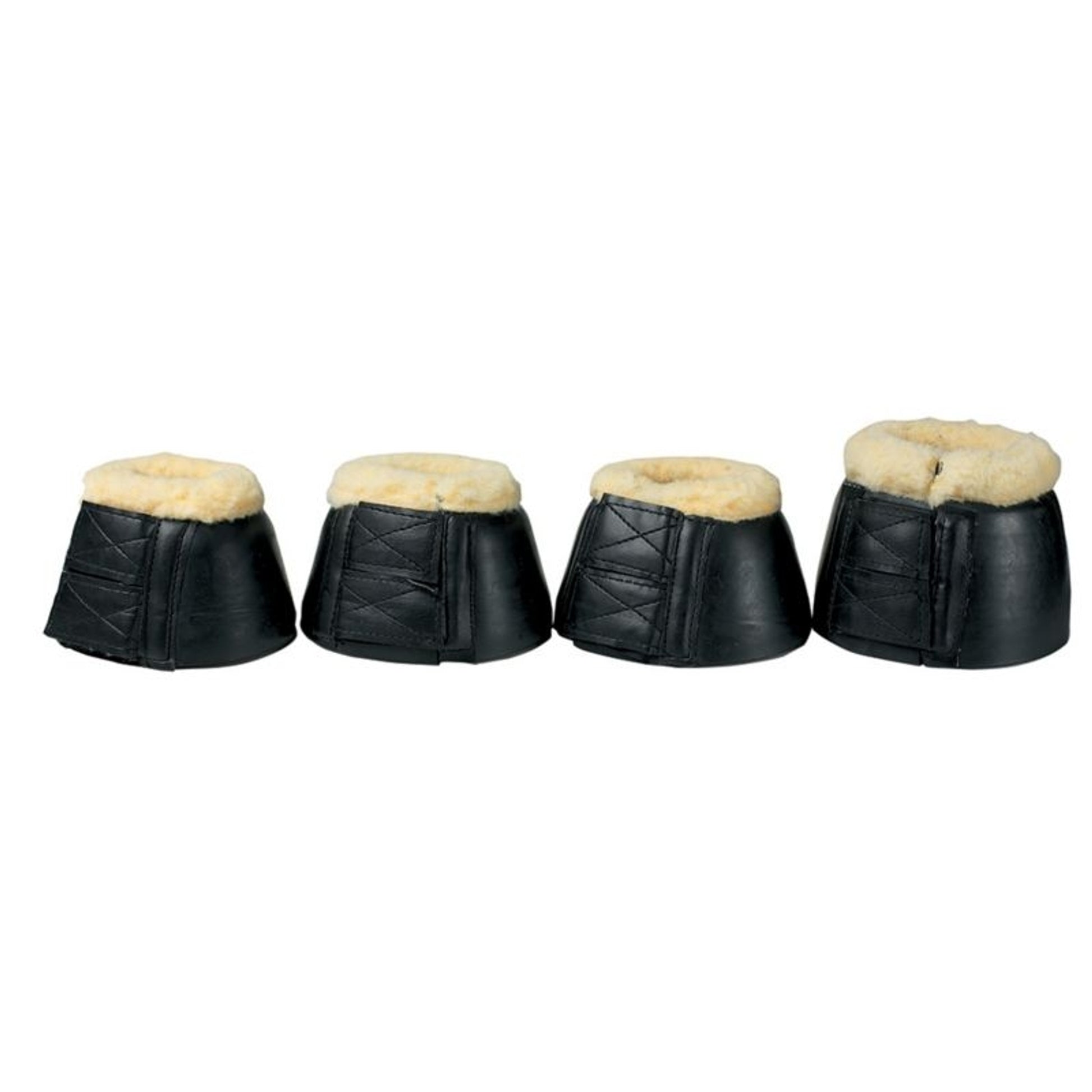 Fleece Bell Boots With Double Velcro Large Brn