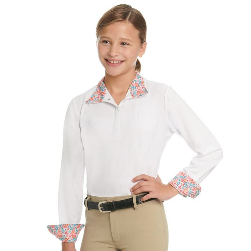 Ovation Ellie Kids Tech Show Shirt 6 Purple Flower