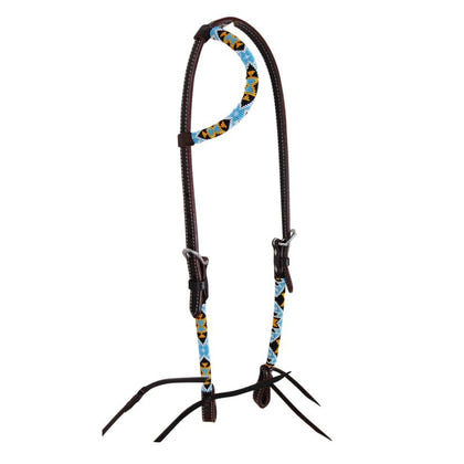 Circle Y Wrapped Bead OneEar Headstall