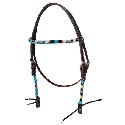 Circle Y Wrap Bead Browband Headstall
