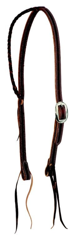 Cowboy Tack 3/4in Burg Latigo Single Ear Headstall