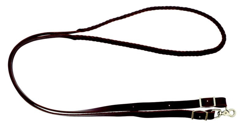 Cowboy Tack 3/4in x 8ft Latigo 5 Platt Roping Rein