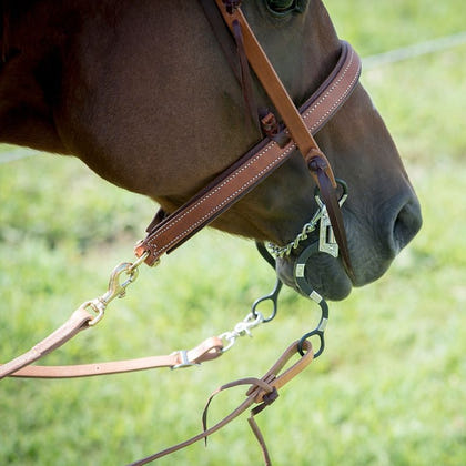 Cowboy Tack 1 1/4in Harness Overlay Latigo Noseban