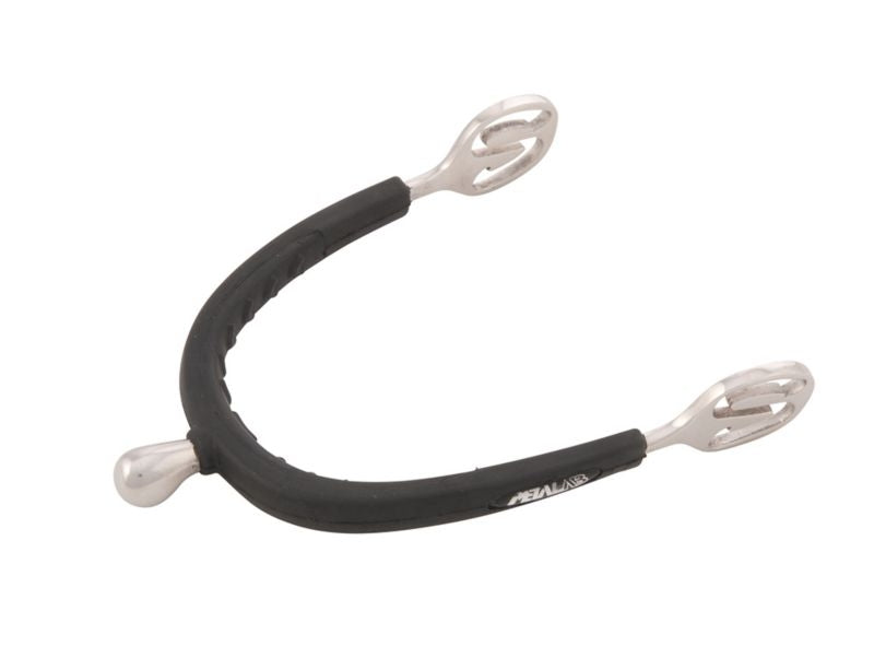 Metalab Mens Round Head Rubber Covered Spurs