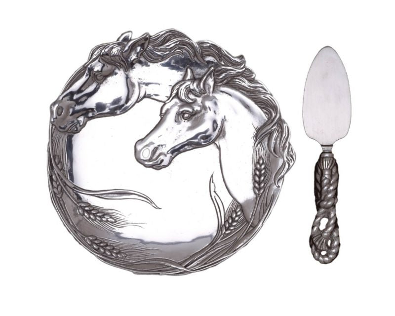 Arthur Court Horse Plate with Server