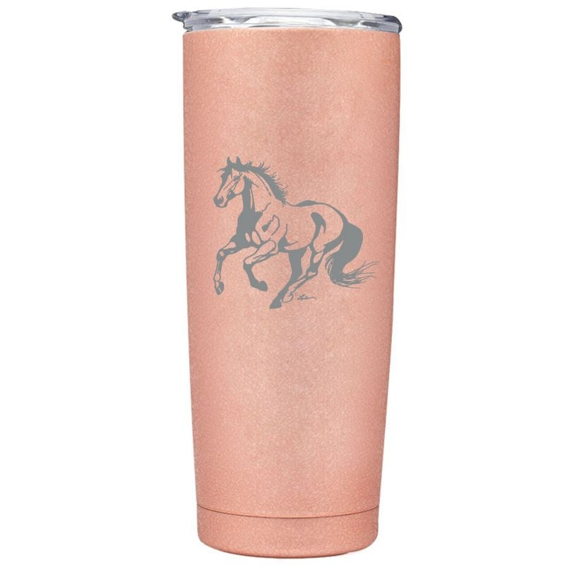 Lila Galloping Horse Rose Gold 20oz SS Tumbler