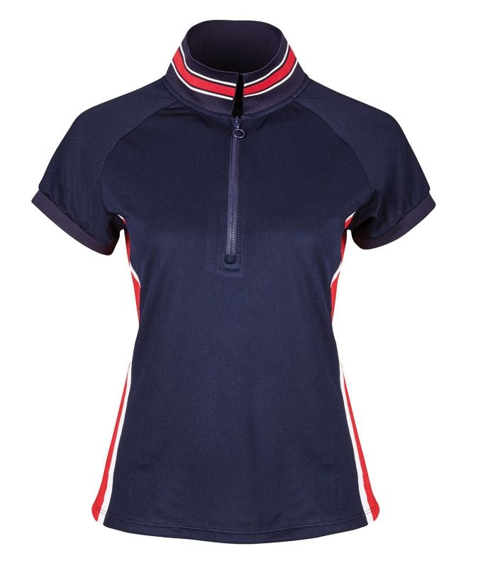 Dublin Ladies Alexis Short Sleeve Team Dublin Technical 1/4 Zip Polo