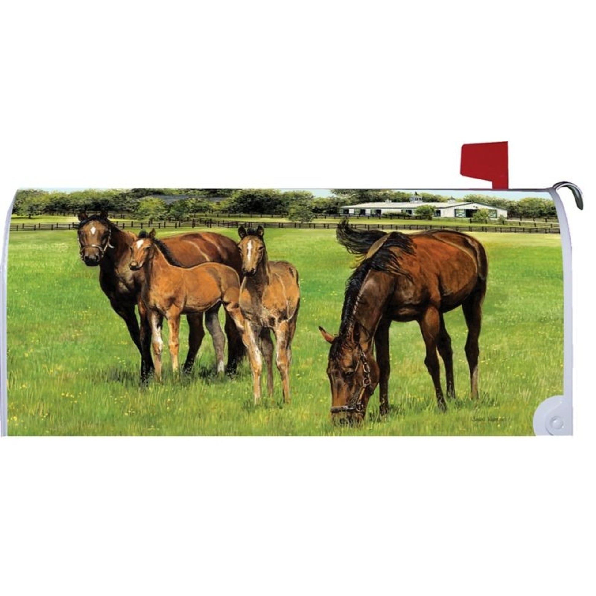 Horse Family Mailbox Makeover