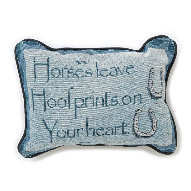 Horses Leave Hoofprints 12x8 Throw Pillow