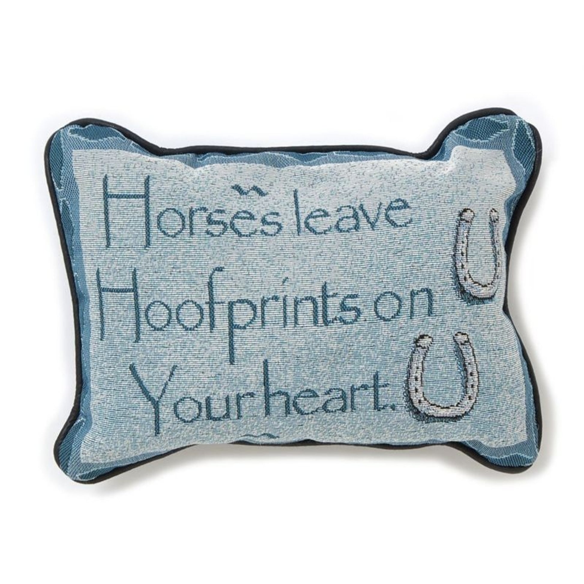 Horses Leave Hoofprints 12x8 Throw Pillow