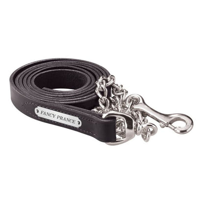 Perri's Personalized Leather Lead with 30" Chain