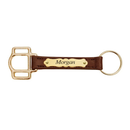 Personalized Halter Cheek Leather Keychain