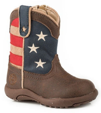 Roper Cowbabies Amercan Flag Shaft Boots