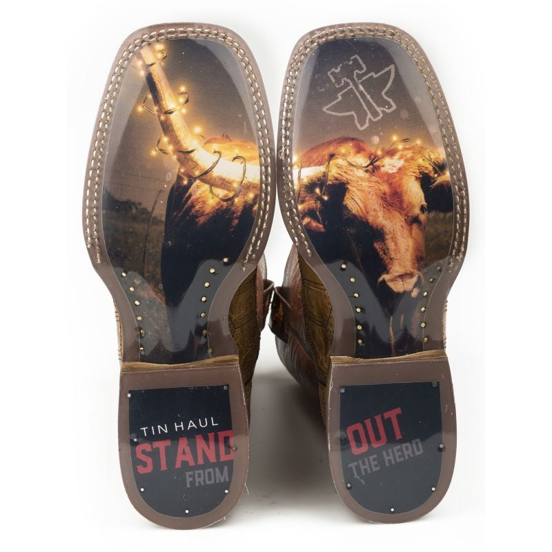 Tin Haul Mens Square Toe Keep Out Boots