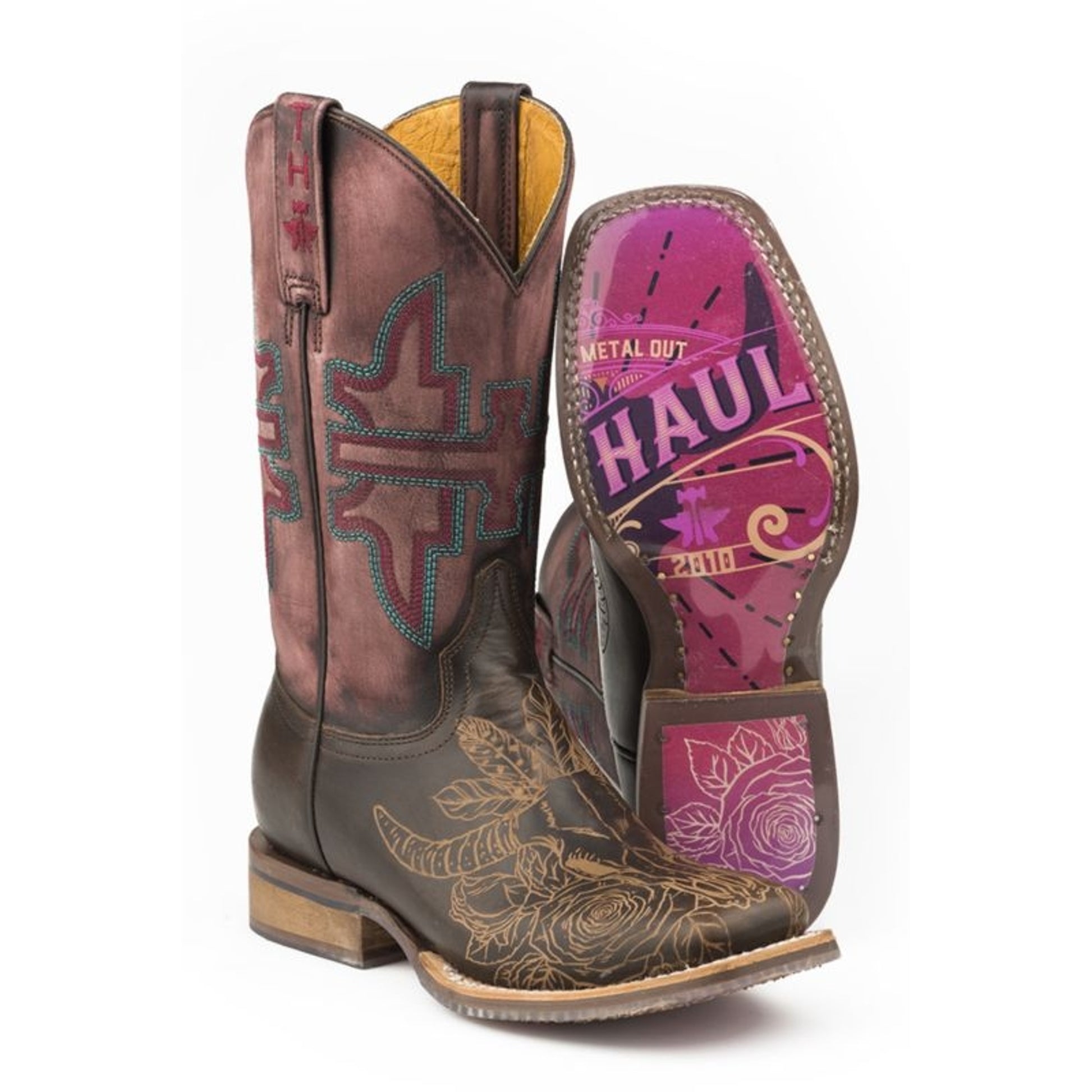 Tin Haul Ladies Square Toe Bullheaded Boots