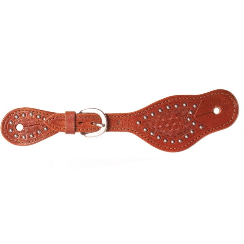 Oxbow Youth Tooled Spur Straps with Dots