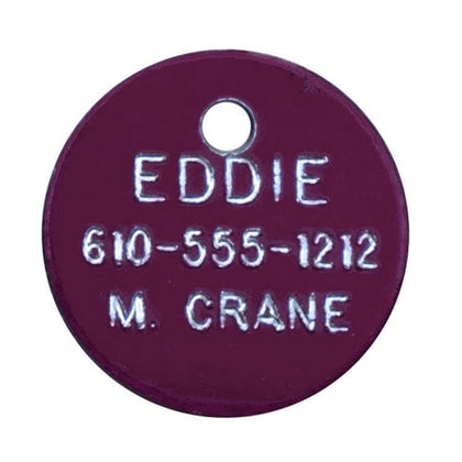 Personalized 7/8in Round Aluminum Tag