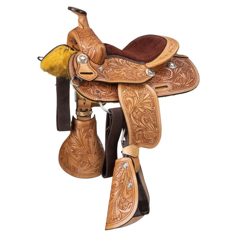 Ozark Mini 10in Floral Tooled Saddle