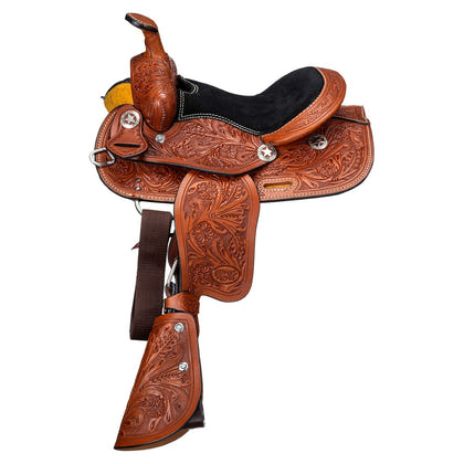 Ozark Mini 10in Floral Tooled Saddle