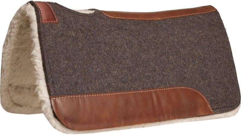 Mustang Blue Horse Wool Fleece Bottom Pad