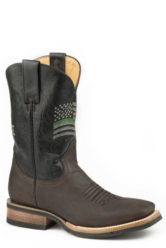 Roper Mens Thin Line Flag Sq Boots
