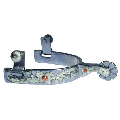 Professionals Choice Floral Silver Spurs
