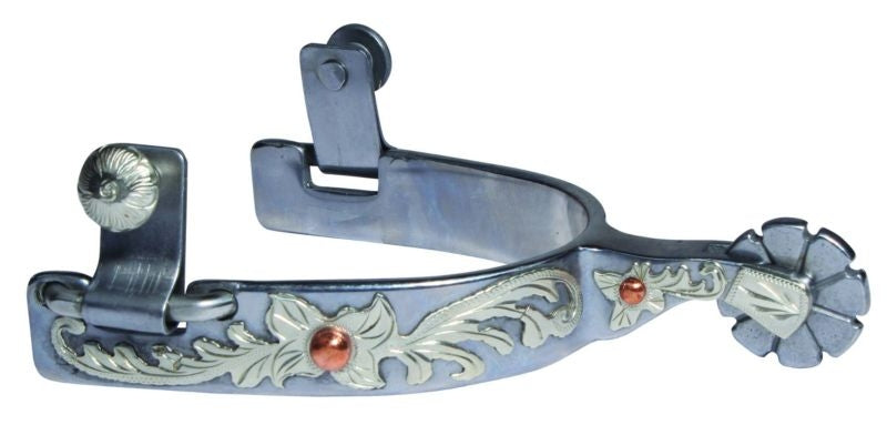 Professionals Choice Floral Silver Spurs