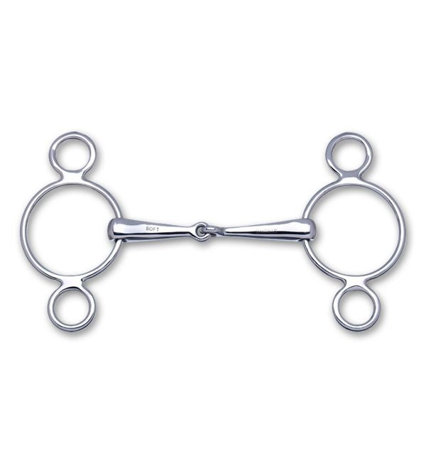 Stubben STEELtec 2-in-1 3-Ring Gag Bit