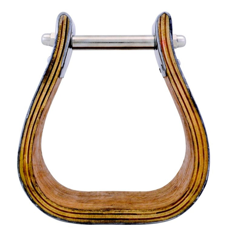 Equi-Sky Stainless Steel Cover Wooden Stirrups