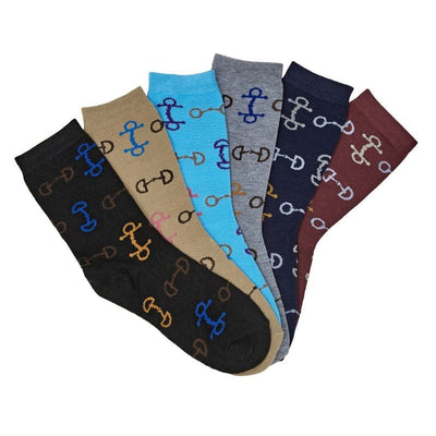 🎁 Lila Snaffle Bits Ladies Crew Socks 6 Pack (100% off)