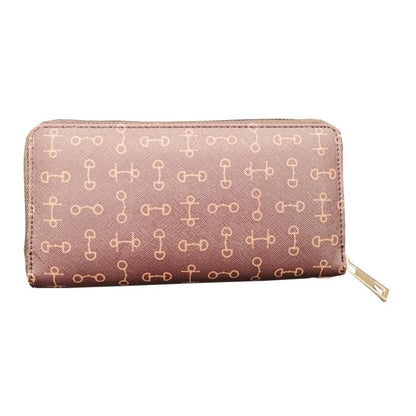 Lila Snaffle Bit Clutch Wallet