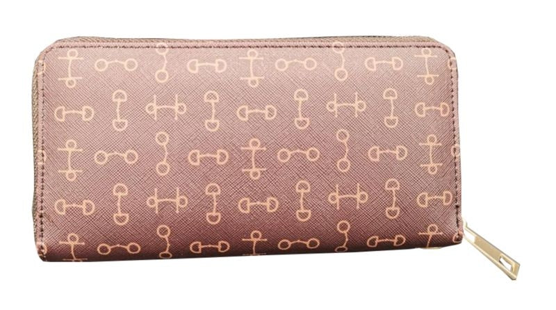 Lila Snaffle Bit Clutch Wallet