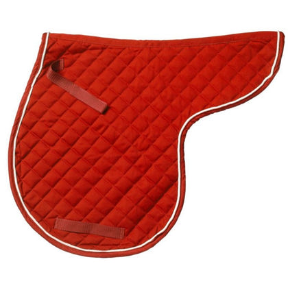 Contour Quilted Cotton Comfort Saddle PadBk/Wh
